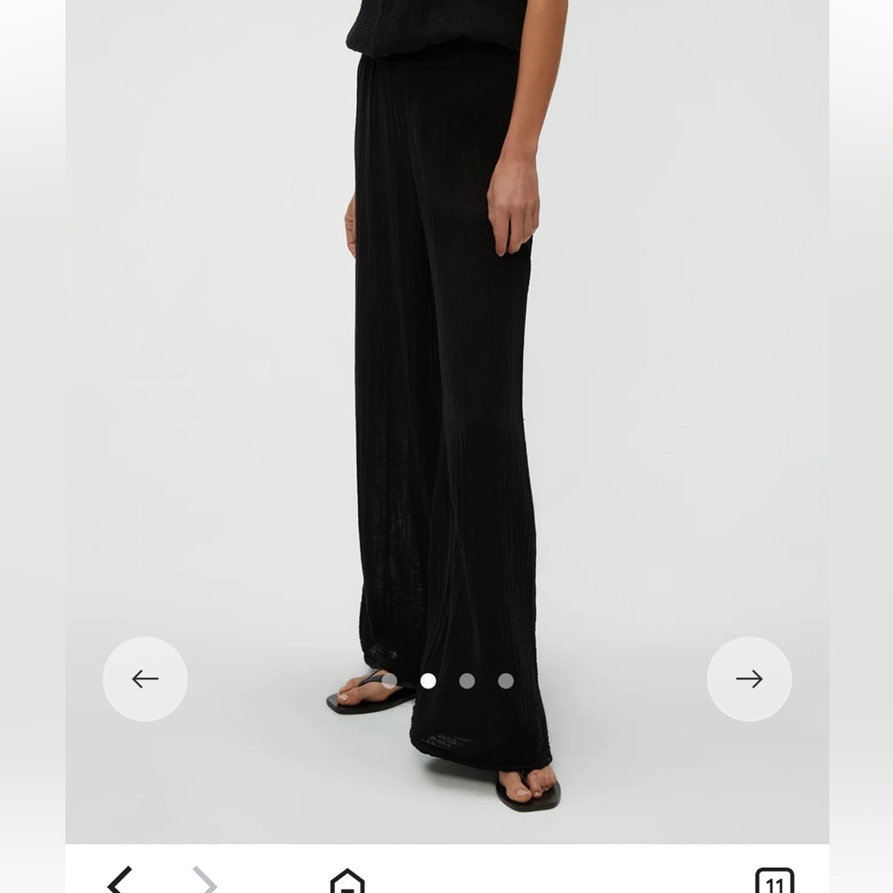 Michael Stars Black Gauze Pants